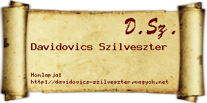 Davidovics Szilveszter névjegykártya